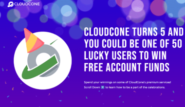 Cloudcone成立5周年，50个幸运用户有望赢得免费账户资金