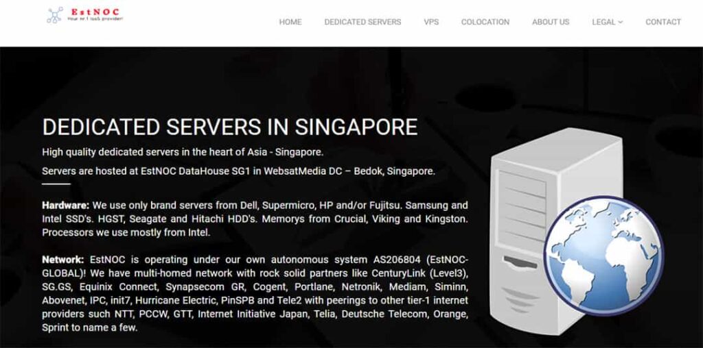 Estnoc 新加坡服务器产品介绍及选购指南
