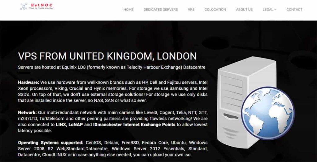 Estnoc 英国伦敦VPS服务器产品介绍及选购指南