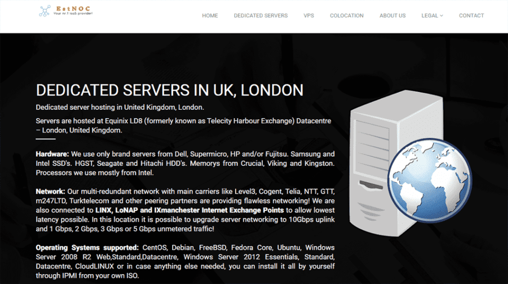 Estnoc 英国伦敦服务器产品介绍及选购指南