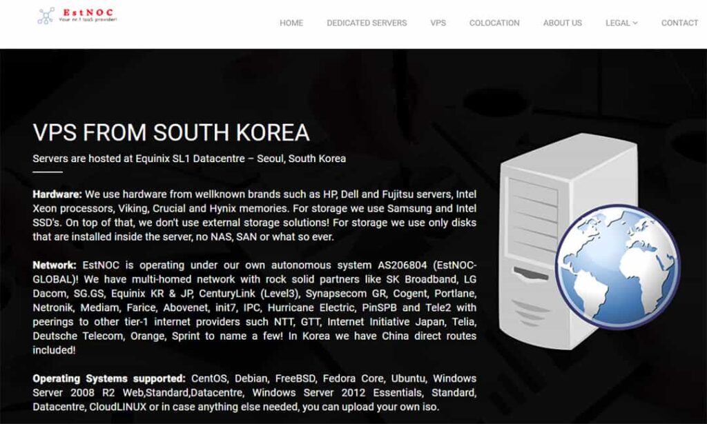 Estnoc 韩国首尔VPS服务器产品介绍及选购指南