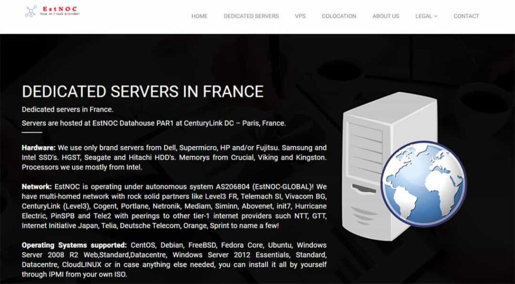 Estnoc法国巴黎服务器产品介绍及选购指南