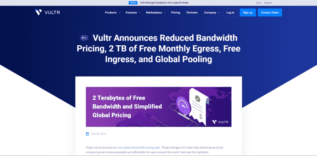 Vultr-宣布降低带宽定价、每月-2-TB-免费出口、免费入口和全球池