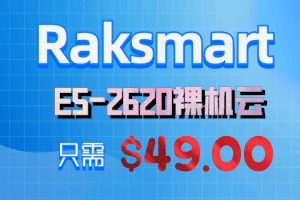 新人专属：Raksmart裸金属E5-2620仅49美元，65折起