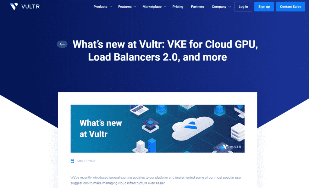 Vultr推出新功能：VKE、负载均衡2.0