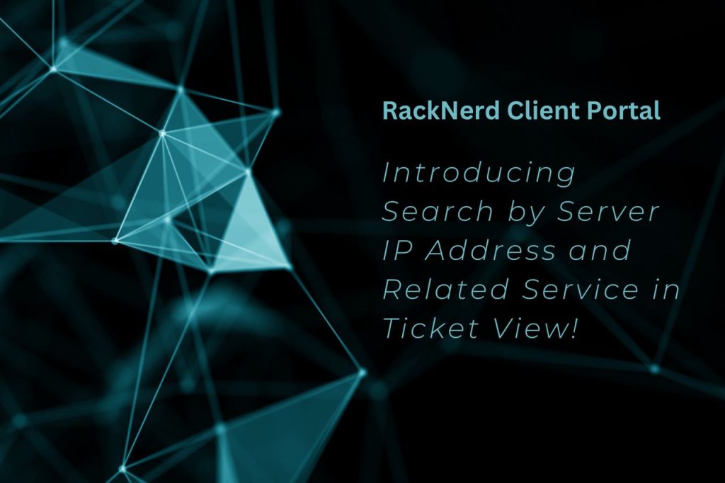 RackNerd客户门户网站推出新功能